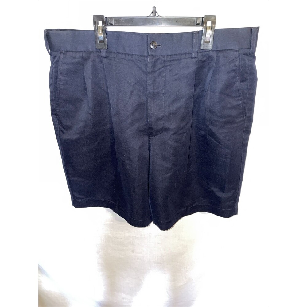 Roundtree & Yorke Golf Shorts Men’s Size 36 Navy Blue Zip Fly Belt Loops Pockets